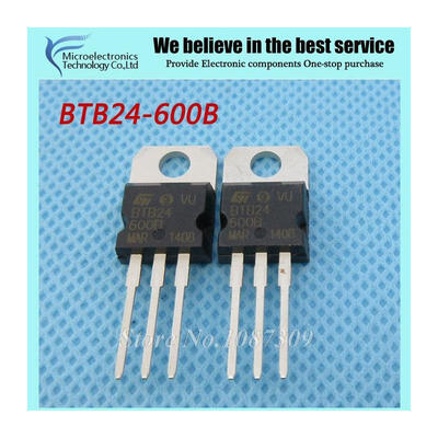 

10pcs free shipping BTB24-600B BTB24-600 BTB24 Triacs 25 Amp 600 Volt TO-220 new original