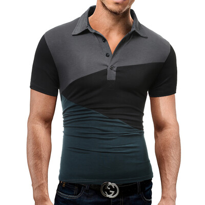 

Brand MenS T Shirt 2017 Summer Fashion Lapel Short-Sleeved Tees Male Camisa Casual T-Shirt Slim Male Tops Tees DD02