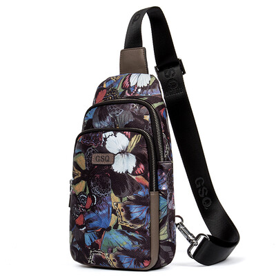 

GSQ Гу Siqi случайной бабочка моды цвет грудь пакет мешок мужчины и женщины пара спортивной сумка людей мешок цвет 944 бабочки