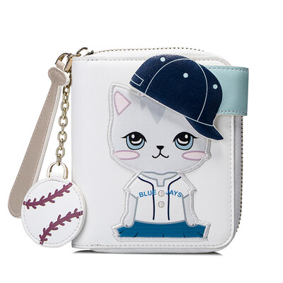 

Ou Shina JUST STAR womens wallet appliqué short wallet Korean version of the wild hand to pick cute fun coin purse ladies ticket clip 537 light green