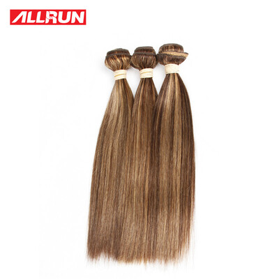

Allrun Brazilian Virgin Hair Straight p427 Piano Mixed Color 16 Inch Brazilian Straight Hair Weaving Human Hair Weave