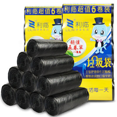 

Jingdong Supermarket Lee Pro garbage bag 15 package 45 55CM thick type octagonal bottom