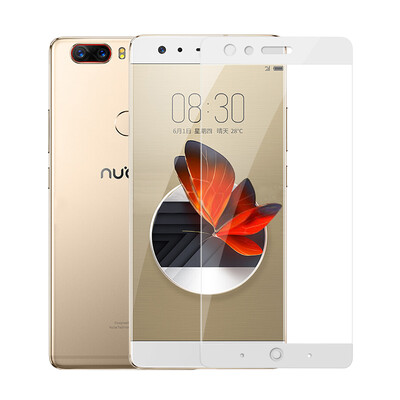 

2 pieces] Lonkey Nubia z17 tempered film nubia Z17 full-screen coated tempered film high-definition explosion-proof mobile phone protective film for Nubian Z17 (white