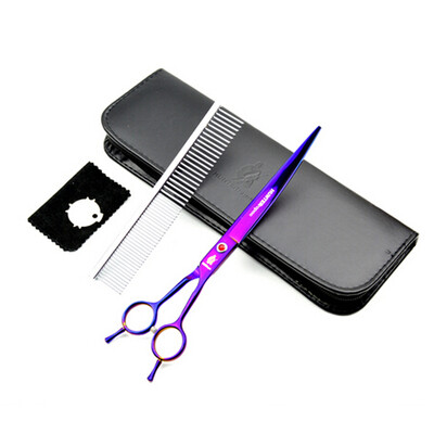 

Dogs Cats 8 New Pet Grooming Scissors for Animals Beauty Sharp Edge Curved Cutting Scissor Stainless Steel Purple Scissor