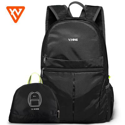 

VNINE ninth city shoulder bag male waterproof folding bag portable computer bag multi-functional trend backpack bag Korean version of the black VD699732