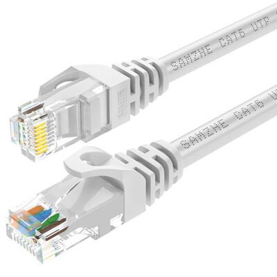 

Shanze SAMZHE six types of cable CAT6 Gigabit high-speed network line indoor&outdoor 8-core cable line 6 computer TV router cable GRE-6100 white 10 meters