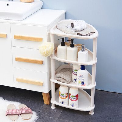 

Longstar Kitchen Storage Shelves 4-story floor storage shelves White -061