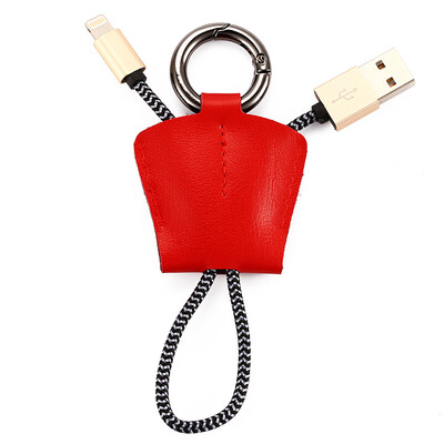 

Carrefour Apple data cable phone charging cable key chain creative portable iPhone8 7 Plus 7 6s Plus 6s 5s iPad Air S119 red
