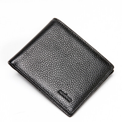 

Aokang men's wallet first layer of leather short section of thin soft section of Japan and South Korea is genuine brand 8436708013 brown