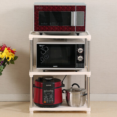 

Antarctic Nanjiren 3-story kitchen oven microwave racks thickened multi-functional metal shelves export quality household storage rack NJR603