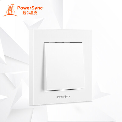 

(PowerSync) ASWSCGS1T9 настенный выключатель 86-ти кнопочная панель с тремя отверстиями с пятью отверстиями с одним гнездом с одним управлением двойной дверной звонок простой белый