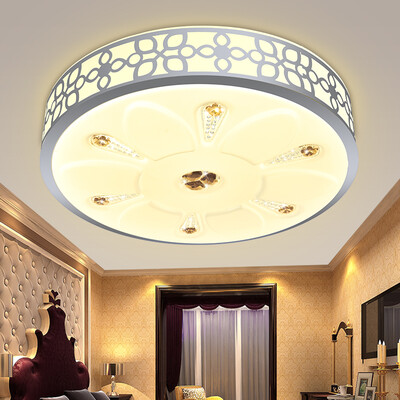 

Jingdong supermarket] Po Li Huang XD-8102 LED ceiling lamp round bedroom light three-color dimming kitchen balcony modern simple lighting lamps 38W