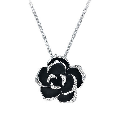 

Yoursfs® 18K Rose Gold Plated Crystal Edge Rose Statement Necklace Use Austrian Crystal Fashion Necklace