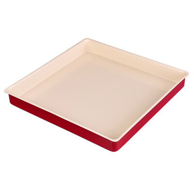

Yang Chen Baking Tools Square Biscuit Cake Biscuit Chicken Wool Bread Multi-purpose Baking Tray Non-stick Baking Mold Oven Baking Tray Chinese Red