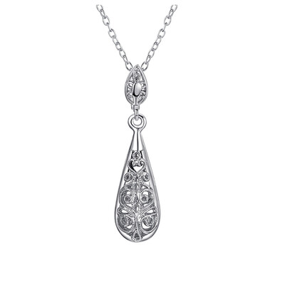

Yoursfs Arrival Women Waterdrop Pendant Necklaces Inlaid Teardrop Shape Chain Necklaces Zirconia Women Charming Jewelry