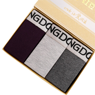 

Red beans hongdou men modal cotton shorts flat angle underwear 3 gift box 17090