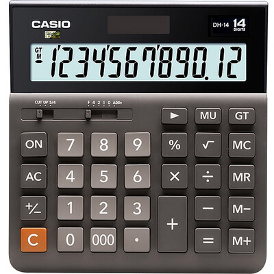 

Casio (CASIO) DH-14-BK 14 больших и средних размеров очень широкой вычислительной мощности двойного калькулятор черный профессиональный вычислительной серии