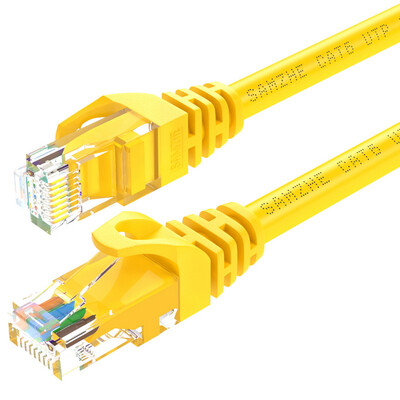 

Shanze (SAMZHE) six types of cable CAT6 Gigabit high-speed network line indoor and outdoor 8-core cable line 6 computer TV router cable YEL-6015 yellow 1.5 meters