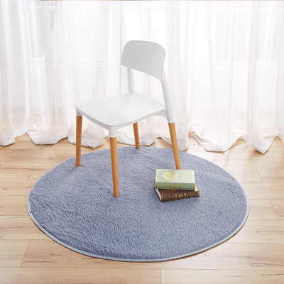 

Fang Ruo FANROL home fabric plush round mats living room bedroom mats feet mat silver gray diameter 120cm