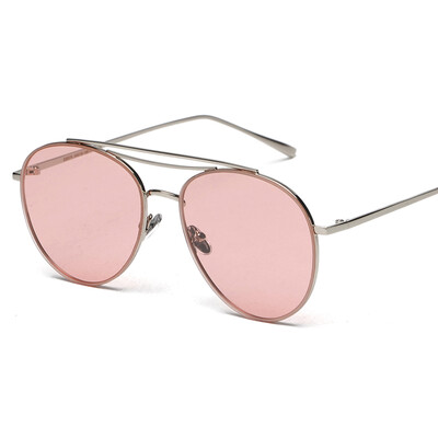 

Peekaboo red lens sunglasses women brand designer metal frame blue male aviator sun glasses for women yellow pink uv400