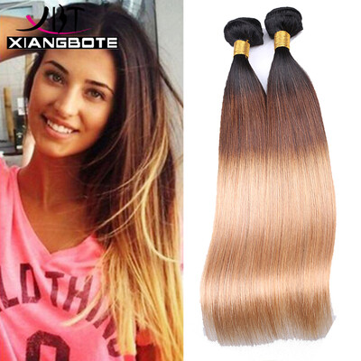 

Three Tone Brazilian Virgin Hair Straight 4Bundles Ombre Brazillian Straight Short Human Hair Brazilian Weave Human Hair Bundles