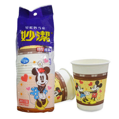 

Jingdong Supermarket Miao Jie disposable paper cup Disney children cartoon cup 20 loaded big cup