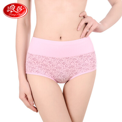 

Langsha ladies panties womens high waist cotton sexy large size breathable tummy hip briefs 4 mixed color 160M