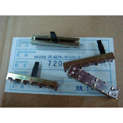 

4.5 cm single fader Slide Potentiometers W100K associated with the midpoint