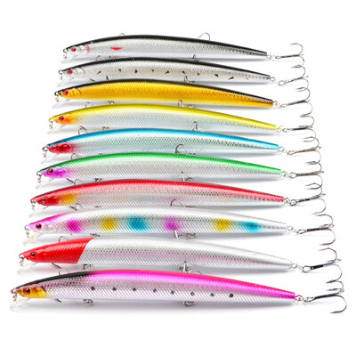 

1pc Fishing lures 10 color Fishing Tackle 18.5cm-7.28" Fishing Bait 24.26g-0.86oz 3 Hooks 2# high carbon steel anchor hook