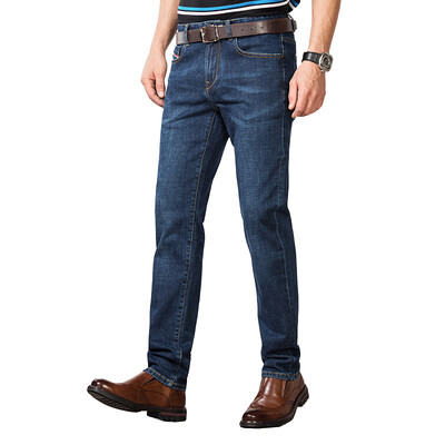 

Pierre cardin 682-4 модная удобная микро-эластичная удобная случайная прямая кошка для мужских джинсов синяя 34 ярда