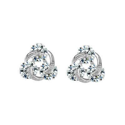 

Yoursfs@ Love Monologue Huge Wreath Silver Stud Earrings for Women Free Shipping