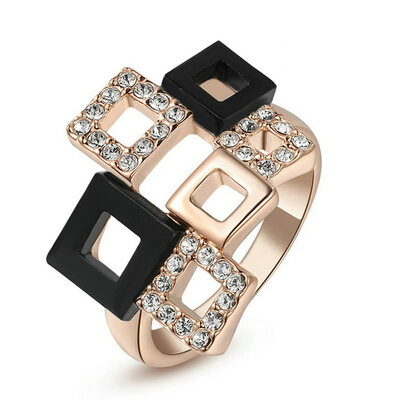 

Yoursfs Top Quality Luxury Retro Multicolor Ring Rose Gold Color Austrian zircon Full Sizes Wholesale