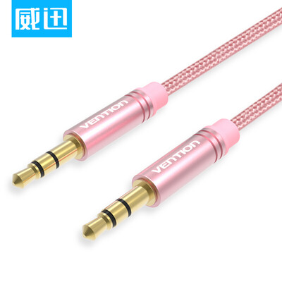 

Wei Xun (VENTION) aux audio line car with 3.5mm male and female male cable connection phone car audio line 3 meters (rose gold) P350AC300-MM