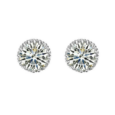 

Yoursfs @ Круглые серьги для женщин для женщин Роскошная верхняя прозрачная циркония с абразивными серебряными цветными бриллиантами