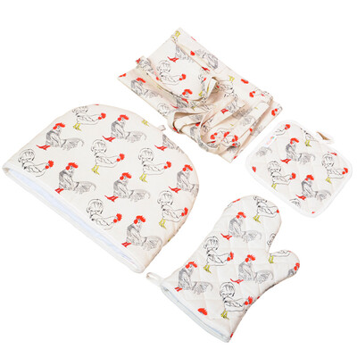 

Bao Yi Ni кухонный фартук покрытия костюм женский anti-pollution anti-oil anti-oil изоляция взрослые перчатки перчатки 4 комплекта кухонных принадлежностей DQTZ01