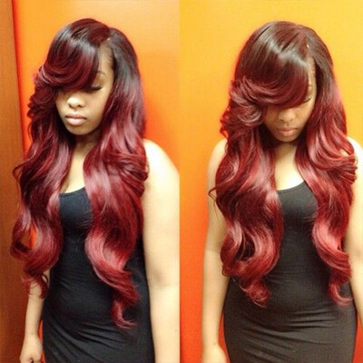 

9A Cheap Burgundy Peruvian Hair Body Wavy Bundles With Lace Closure 99J Wine Red Virgin Human Hair With Free Part 4x4 Top Closur