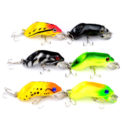 

1PC Fishing Lure Мягкая искусственная рыбалка Приманки Приманки 6 цветов рыболовные снасти Топкой крюк 55 мм / 8,8 г