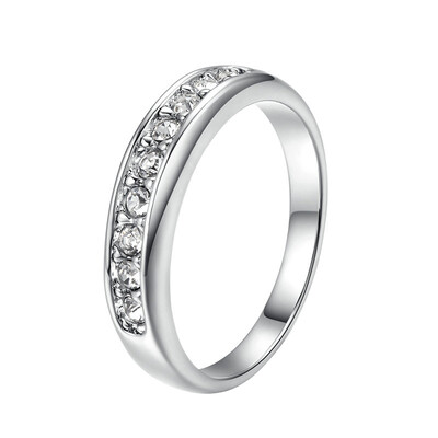 

Yoursfs Eternity Women Crystal 18k Gold Plated Bridal Promise Ring