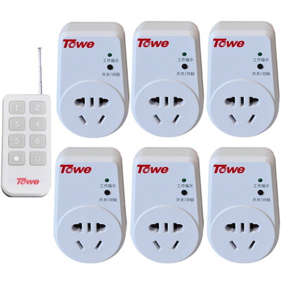 

With the TOWE WS101 D-6 multi-channel remote control socket 220V six-way intelligent through the wall remote control switch socket
