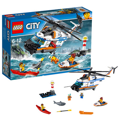 

Lego City Series 6 до 12 лет Тяжелый спасательный вертолет 60166 LEGO игрушка строительные блоки для детей