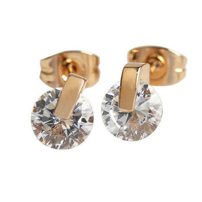 

Yoursfs@ Hot Sale Women Earring CZ Zircon Crystal Jewelry Stud Earrings with Round Clear Zircon