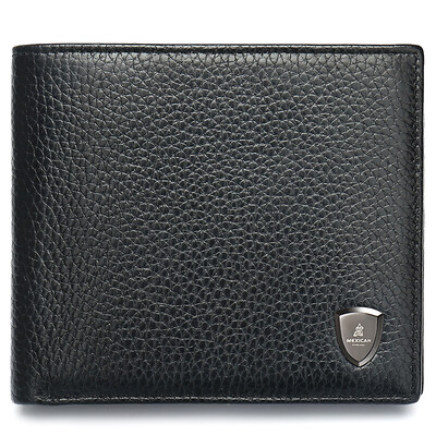 

Мексиканский пугало бизнеса моды мужской бумажник короткий бумажник мужчины бумажник сечение коровьей MXD30523M-03930 Black