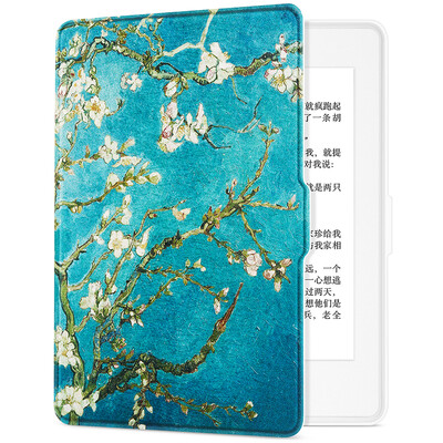 

Pottery fit Kindle 958 version of the protective cover / shell Kindle Paperwhite 1/2/3 electric paper book sleep leather gloves white - Van Gogh apricot