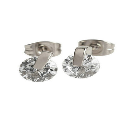 

Yoursfs @ Горячие серьги женщин серьги CZ Zircon кристаллические серьги с круглым прозрачным цирконом