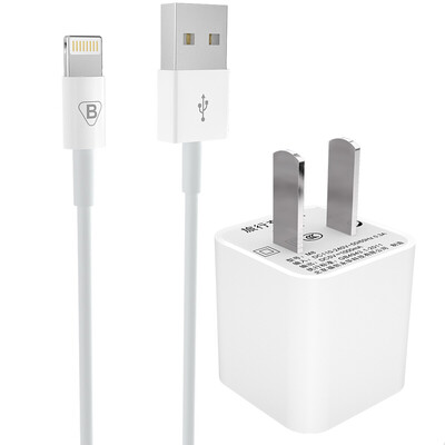 

BIAZE Apple, 7/6 / 5s зарядки линии кабеля для передачи данных M1 Kit + 5V / 1A телефона поддержки зарядного устройства iphone5 / 6s / 7 Plus / SE / Ipad воздуха мини 1-белой