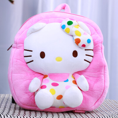 

Hello kitty Hello Kitty Polka Dot Series Children's Bag Student Backpack Kindergarten School Bag Girl's Backpack (Powder) KT3016