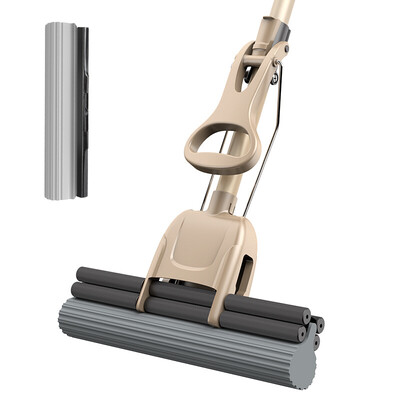 

JJ-JM06 типа дома комплект ролика губки швабры пластик швабра швабра шваброй инструмент для очистки Свободной рукой подавая пластиковый хлопок голову 27cm