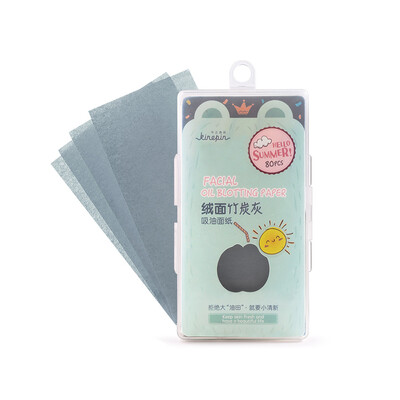 

Today&39s Yi Sheng suede charcoal ash oil-absorbing paper 80 portable plastic box packaging face oil control makeup men&women general oil-absorbing paper