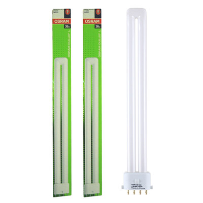 

OSRAM (OSRAM) четырехконтактный штекер 36W три основных цвета компактный H-тип энергосберегающая лампа теплый белый 3000K (2 загружаемых)