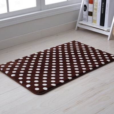 

Shengyi Shangpin Flange Velcro Ванная Противоскользящая подушка Пылезащитная панель Pad Colorful Dots Цвет кофе 50 * 80 см